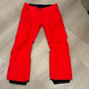 Burton Men's Bright Red Cargo snowboard Pants